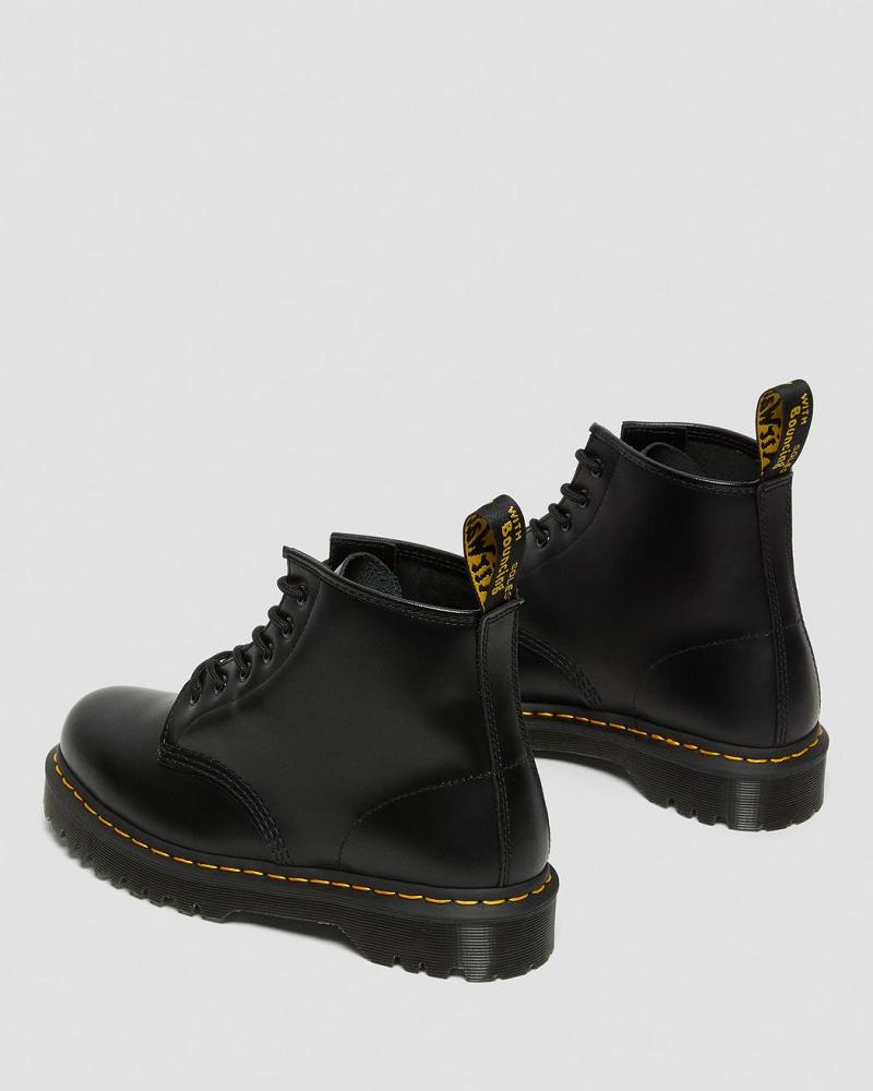 Botines Dr Martens 101 Bex Smooth Cuero Hombre Negros | MX 393PJJ